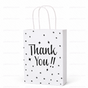 black floral kraft paper bag (21 x 8 x 15cm) (copy)