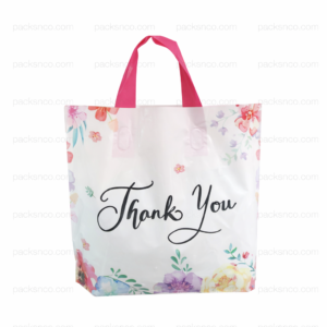 floral handle thank you bag (medium 25 x 35cm)
